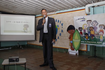 Manoel explicando a história do MPF
