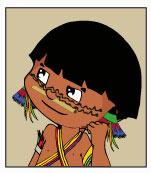 Ilustração do Munani representando as várias etnias indígenas que vivem em Roraima