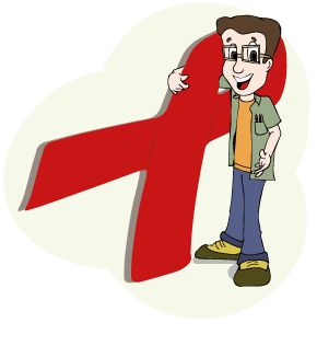ilustração texto sobre aids