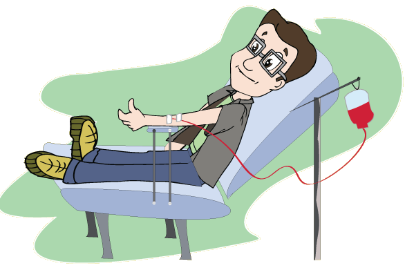 professor Ari doa sangue