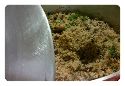 Arroz carreteiro. Foto: Nathaly Feitosa