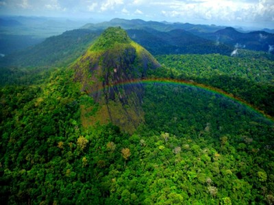 Parque Nacional das Montanhas do Tumucumaque (serras e arco-íris). Foto Zig Koch