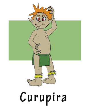 Ilustração do curupira