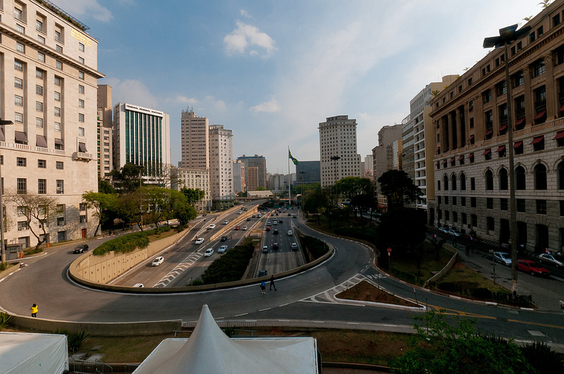 Vale do Anhangabaú, no centro de São Paulo. Foto: Daniel Araújo